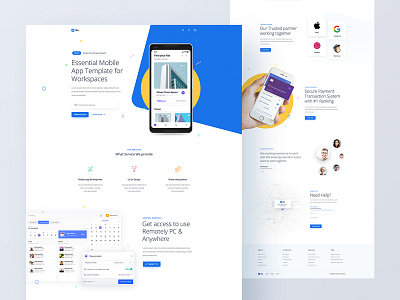 App Landing Page color gradient flat design application app mobile homepage home interaction interface experience landing soft software modern minimal clean saas agency android ios template theme psd typography particles js ui ux user web website webdesign page