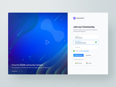 Login Page button social clean modern minimal create account forget design ui ux flat material solid interaction join color gradient login signup sign in password email typography register registration field user interface experience web website webdesign page