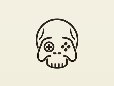 Death by gaming adobe illustrator branding cartoon design icon identity illustration logo skull vector video games