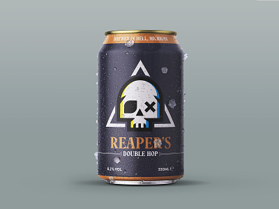 Reaper's Craft Beer Can art direction beer can branding character character design craft beer creative design illustration logo packaging vector vectors