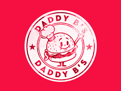 Daddy B's Branding branding burger burgers creative design fast food graphic design illustration logo mascot vector