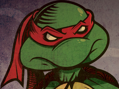 Raphael cartoon illustration ninja turtles