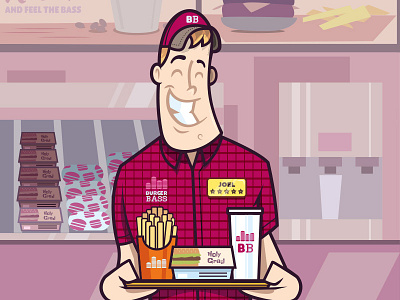 Fast Food – Advertised vs Reality: Advertised shot cartoon comic fast food illustration vector