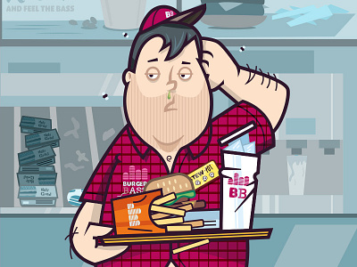 Fast Food – Advertised vs Reality: Reality shot cartoon comic fast food illustration vector