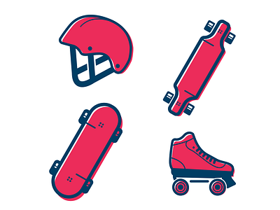 Skate Icons icons illustration illustrator skate skateboard skater vector
