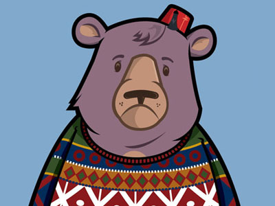 Hug me... bear cartoon illustration jumper