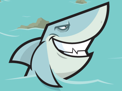 Shark cartoon illustration shark
