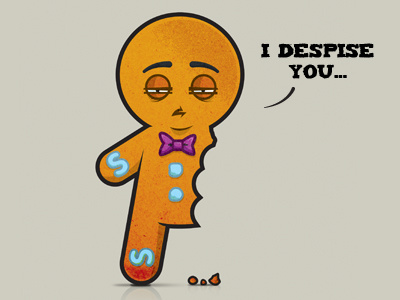 Gingerbread Ted cartoon character design gingerbread man illustration