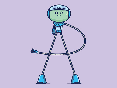 Robot mascot design cartoon cartoon character cartoon design character design illustration robot robots vector