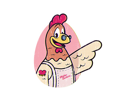 Mother Clucker cartoon cartoon character cartoon design character character design chicken chicken logo comic illustration retro vector