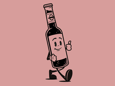 Bottle character design beer cartoon cartoon character cartoon design character character design craft beer design illustration vector