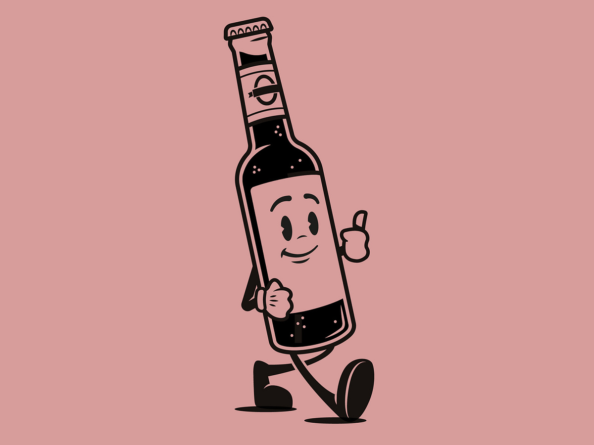 Bottle character design by Dan Bailey on Dribbble