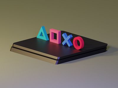 PlayStation Buttons 3d blender blender3d blender3dart clean design minimal playstation playstation 4