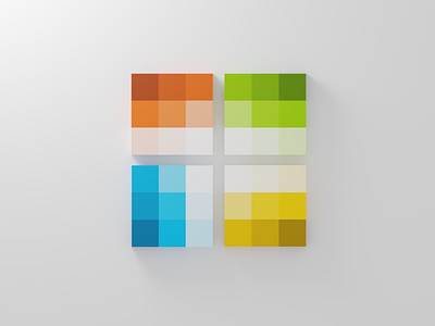 Microsoft - Color Palette 3d blender blender3d clean design logo microsoft minimal