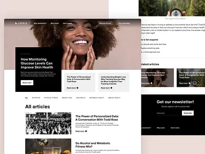 Levels - Blog + Article design article blog blog blog page clear design landing levels product product design blog ui website website blog