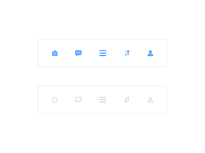 Banking app - tab bar icons