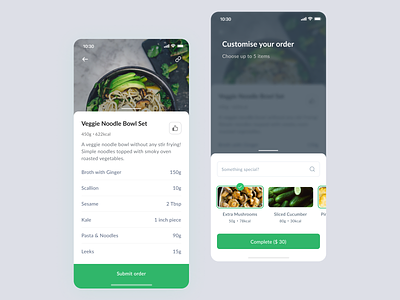 Food Delivery App • 3 Dribbble Invites app app design clear design food app invite giveaway invites ios ios design mobile veggies