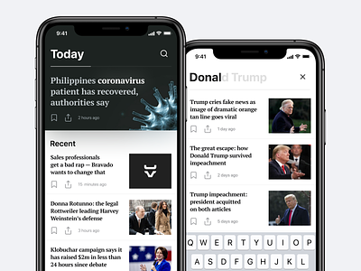 News App — Home Screen & Search