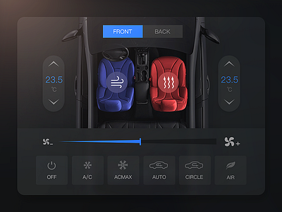 4air Condition air condition car hmi ui