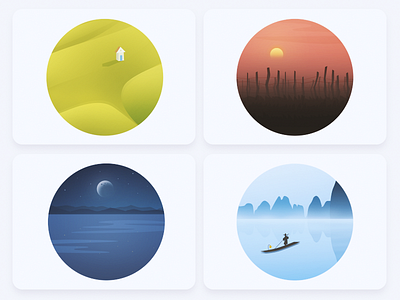 New Shot - 05/08/2017 at 01:52 AM flat gradient illustrations ui