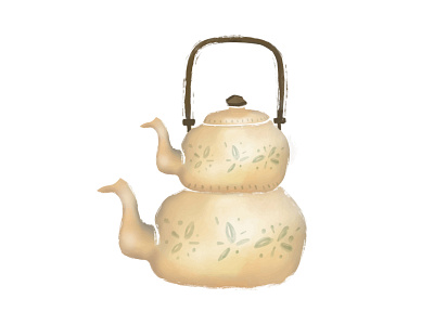 Teapot Illustration illustration ipad pattern design procreate sticker design teapot turkey turkishtea