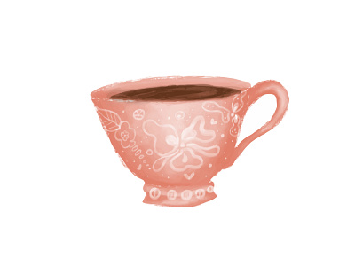 Tea Cup art autumn coffee coffee cup cup illustration ipad pattern design procreate sticker design tea teacup