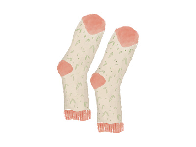 Socks Illustration art autumn illustration ipad pattern design procreate sock sticker design