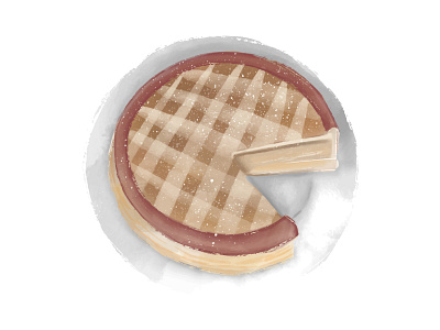 Apple-pie Illustration art autumn dessert desserts food illustration illustration ipad procreate sticker design