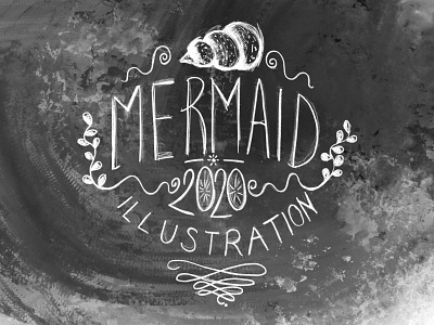 Mermaid Typography Design 2020 art digitalart girl character girl illustration illustration illustration artwork ipad mermaid poster procreate sea sea shell typogaphy typography design