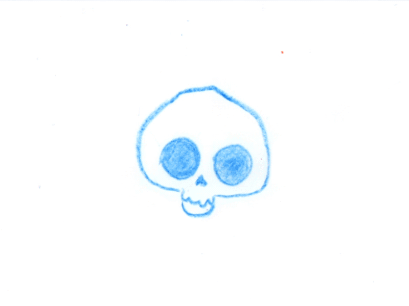 Left Hand Skull blue broken hand crayons gif left hand skull