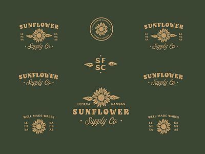 Sunflower Supply Co. Branding branding design illustration kansas city logo sunflower