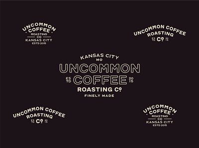 Uncommon Coffee branding design kansas city logo typogaphy