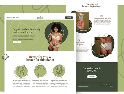 Bloom Landing Page branding home page illustration kansas city landing page ui ux web design women