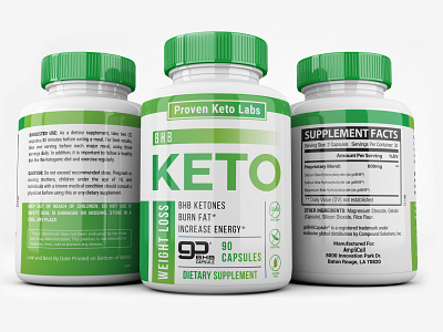 BHB Keto Label Design green label label design natural packagingdesign supplement label design