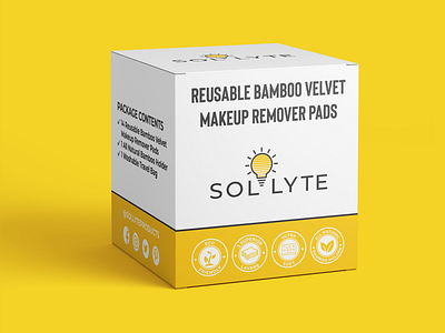 Box design for “SOLLYTE” box design branding clean design fiverr label design labelling logo design minimalist packaging packaging design portograph yellow