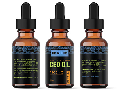 CBD Oil Label design