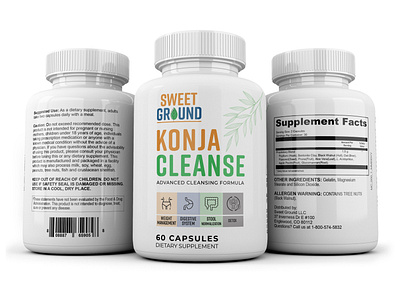 Supplement Label for "Sweet Ground" branding label label and box design label design label mockup labeldesign package design packaging packaging design supplement label design