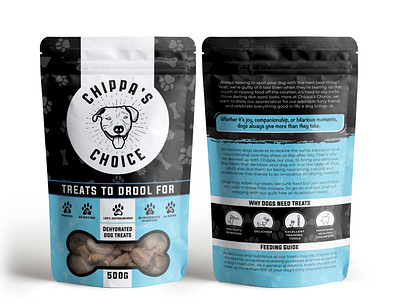 "CHIPPA'S CHOICE" Dehydrated Dog Treats branding dog food food packaging food pouch label and box design label design package design packaging packaging design pet food pet supplements pet treats pouch design