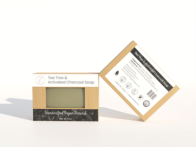 Tea Tree & Activated Charcoal Soap | Packaging