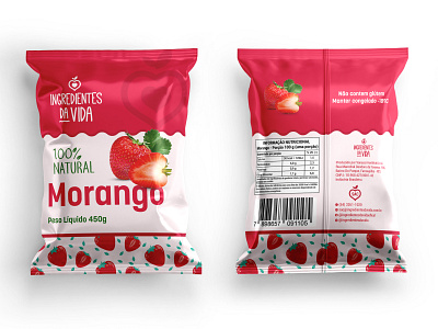 Morango or Dried Strawberry packaging