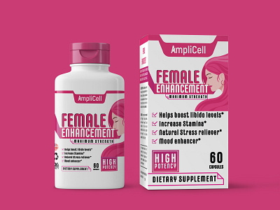 Female Enhancement Capsule Label Design