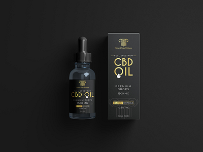 FULL SPECTRUM CBD OIL black black and gold box design cbd design cbd oil clean full spectrum gold label label design minimalist packaging design premium royal