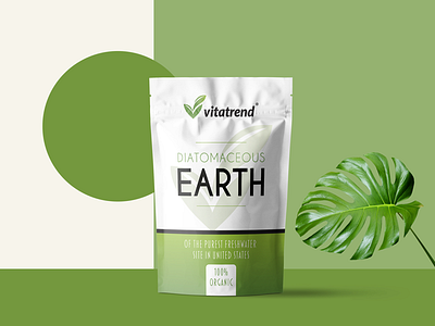 DIATOMACEOUS EARTH bag design branding clean diatomaceous earth green minimalist natural organic packaging design pouch design