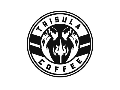 Trisula Coffee - Coffee Shop Concept abstract logo branding circlelogo coffee shop logo coffeeshop coffeeshoplogo design flat flat design flat logo trident trident logo