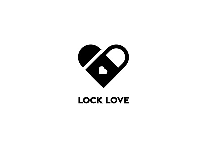 Lock Love ( Dating App Logo ) app branding circle logo daily logo challenge design flat flat design flat logo graphic heart shape letter logo lock lock love logo logo inspiration love