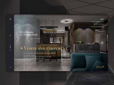 Hotel web design design hotel illustration promo ui ux web