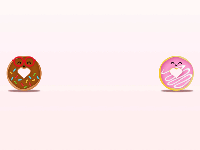 Happy V-Day doughnuts rolling