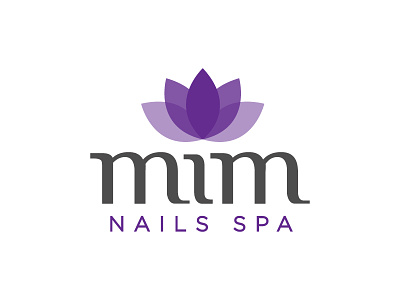 MIM Nails Spa color gray logo mim mim nails spa nails purple spa