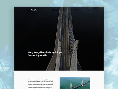 Hong Kong Zhuhai Macau Bridge Website Redesign - Homepage