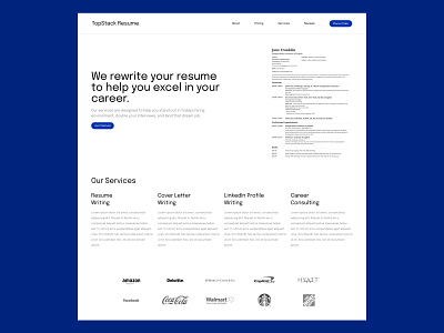 TopStack Resume - Homepage Exploration v2 design landing page minimal minimalism resume ui ui design ux ux design web web design website